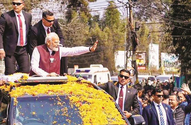 Prime Minister Modi has earlier held a road show in Bangalore. (Photo: PTI)